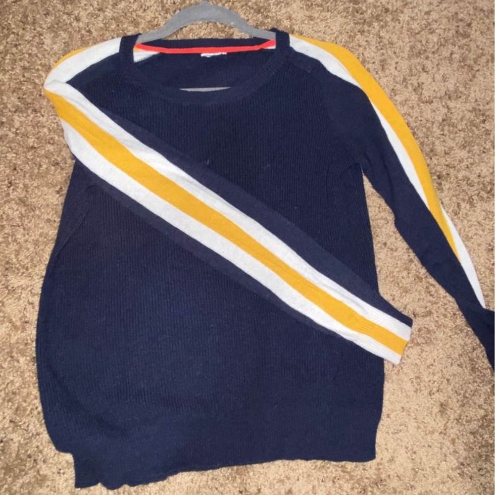 Striped Sleeve Sweater